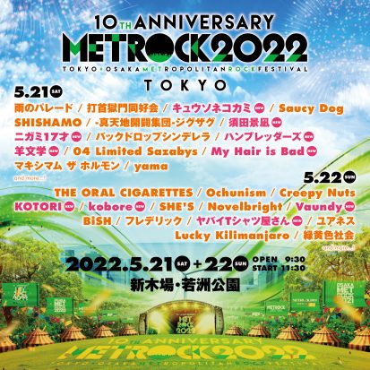 東京:METROPOLITAN ROCK FESTIVAL 2022